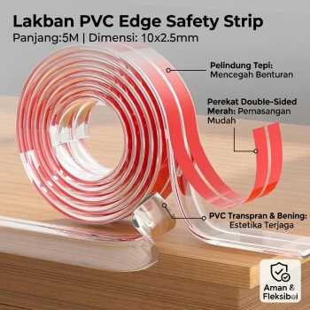 TaffPACK Lakban Pelindung Benturan PVC Anti Collision Safety Strip 5M - SF-5
