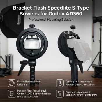 HOWN Bracket Flash Holder Speedlite S-Type Bowens for Godox AD360 - B40