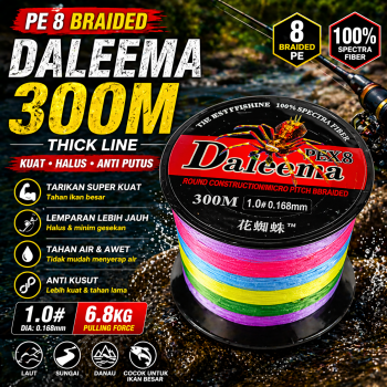 Daleema Senar Pancing PE 8 Braided Strand Fishing Line 300M - JY-300