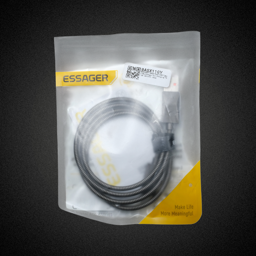 Gambar produk ESSAGER Kabel Data USB A to Type C Multifungsi Fast Charging 100W 1M - ES-X75