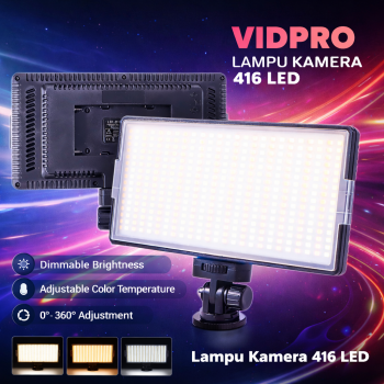 Gambar produk VIDPRO Lampu Kamera Foto Video Adjustable Studio Light Kit 416 LED 30W - LED-416