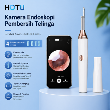 HOTU Kamera Pembersih Telinga Korek Kuping Otoskop Endoscope HD WiFi - SL2202