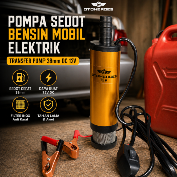 Gambar produk OTOHEROES Pompa Sedot Bensin Mobil Elektrik Transfer Pump 38mm DC 12V - CT-14