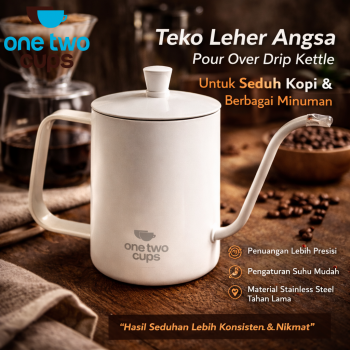One Two Cups Teko Kopi Leher Angsa Gooseneck Pour Over Kettle 350ml - AA0450