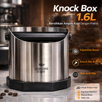 One Two Cups Wadah Ampas Kopi Espresso Knock Box Container Non Slip - FKBMZ-009