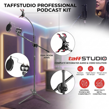 Gambar produk TaffSTUDIO Microphone and Smartphone Stand Holder 360 Degree - MS-70B