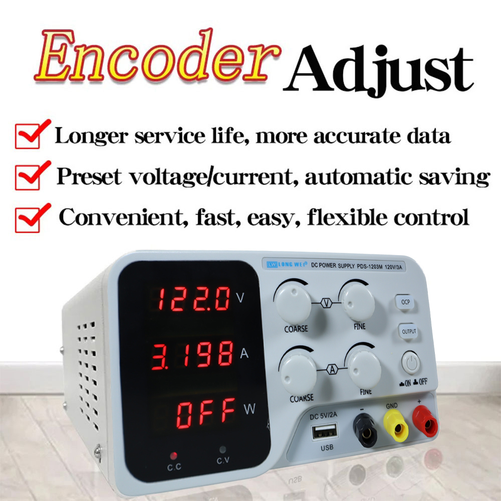 Gambar produk LONGWEI Power Supply Adjustable DC Variable Voltage 120V 3A 360W - PDS-1203M