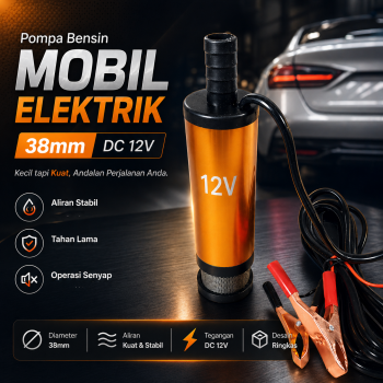 Gambar produk ZHUHAI Pompa Sedot Bensin Mobil Elektrik Transfer Pump 38mm DC 12V - CT-14