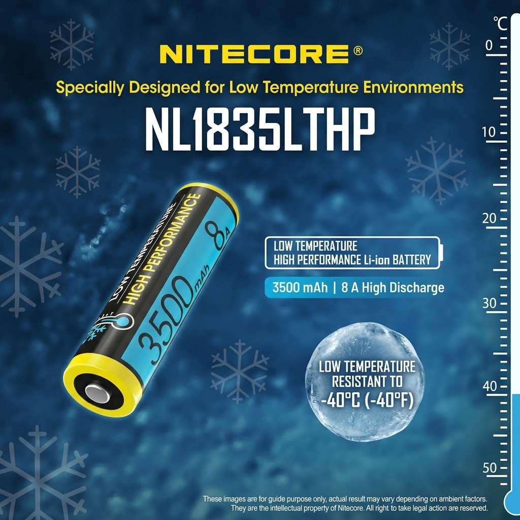 Gambar produk NITECORE Baterai Isi Ulang 18650 Li-Ion Button Top 3500mAh 3.6V 1 PCS - NL1835LTHP