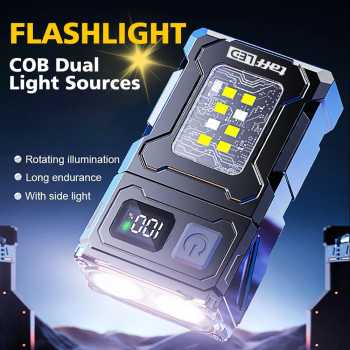 TaffLED Senter LED COB IP45 Magnetic Rechargeable 1200mAh 800 Lumens - XT-09