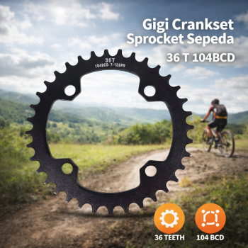 MOTSUV Gigi Crankset Sprocket Sepeda Aluminium Alloy T6 - 104BCD