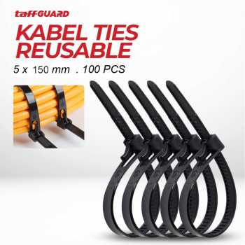 TaffGUARD Kabel Ties Plastic Zip Cable Organizer Reusable 100 PCS - Z815