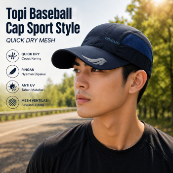 Dingmei Topi Baseball Cap Sport Style Quick Dry Mesh - DI022