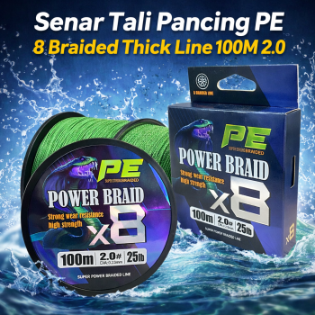 Dali Ma Senar Pancing PE 8 Braided Strand Fishing Line 100M - MAX X8
