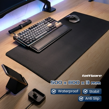 Gambar produk Taffware Gaming Mouse Pad XL Desk Mat Polos Anti Slip Waterproof 500x800x3mm - MP001