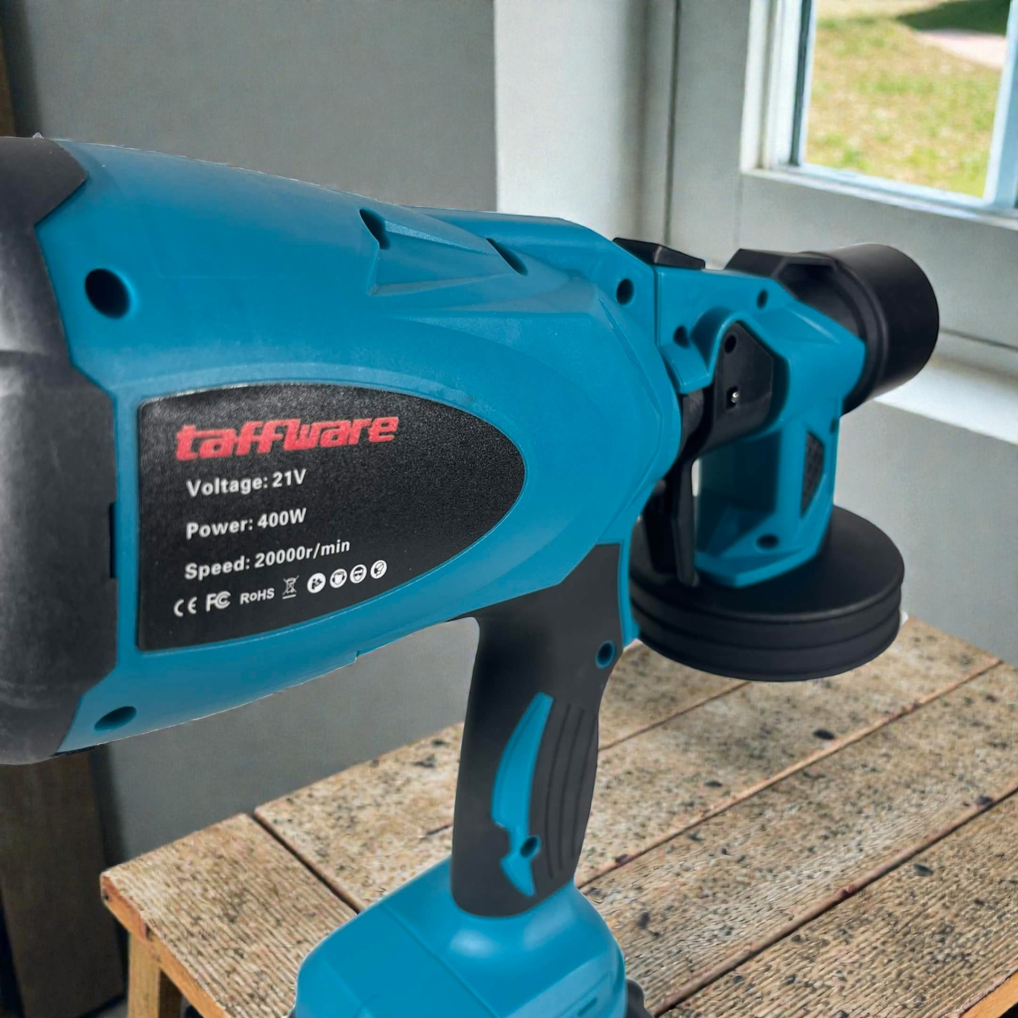 Taffware Pistol Semprot Cat Dinding Spray Gun Elektrik 800ml 1500mAh - TM01 Gambar produk Taffware Pistol Semprot Cat Dinding Spray Gun Elektrik 800ml 1500mAh - TM01