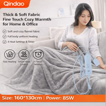 Qindao Selimut Elektrik Adjustable Temperature Timer 160x130cm 85W - TK160