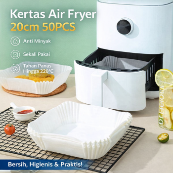 One Two Cups Kertas Alas Air Fryer Paper Liner Non Stick 50 PCS - MJ5