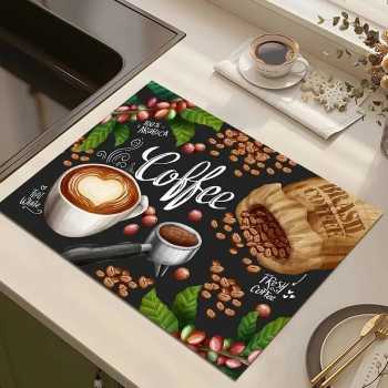 TaffHOME Alas Pengering Piring Gelas Diatomite Coffee Machine Mat - D-45