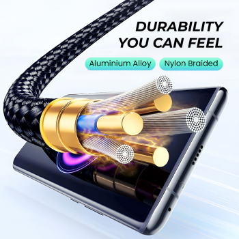 Gambar produk Toocki Kabel Charger USB A to USB Type C Fast Charging Braided 6A 66W 1M - TXCT-XY01/XYA01