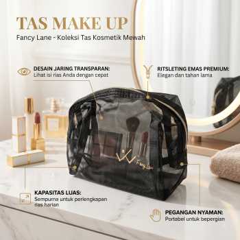Gambar produk Fang Lun Tas Make Up Kosmetik Transparent Mesh Octagon Bag - SMG2