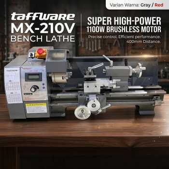 Taffware Mesin Bubut Mini Lathe Bench High-Power Brushless 1100W 400mm - MX-210V