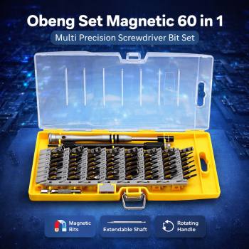 Obeng Set Reparasi Gadget Magnetic Screwdriver Kit Smartphone 60in1 - 6100