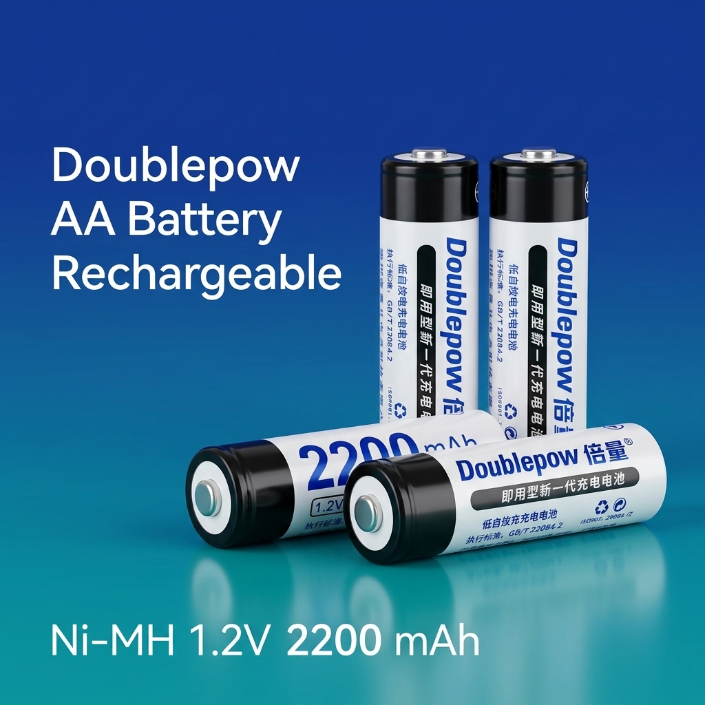 Doublepow Baterai Isi Ulang AA Ni-MH Button Top 2200mAh 1.2V 4 PCS - DP-AA780 Gambar produk Doublepow Baterai Isi Ulang AA Ni-MH Button Top 2200mAh 1.2V 4 PCS - DP-AA780