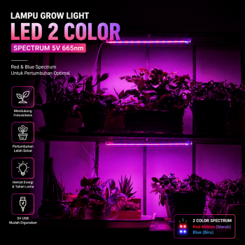 Greensindoor Lampu Tanaman Grow Light LED 2 Color Spectrum 5V 665nm - GSN01