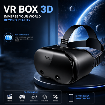 Gambar produk VRG VR Box 3D Giant Screen Virtual Reality Blue Light Glasses - Pro-X7