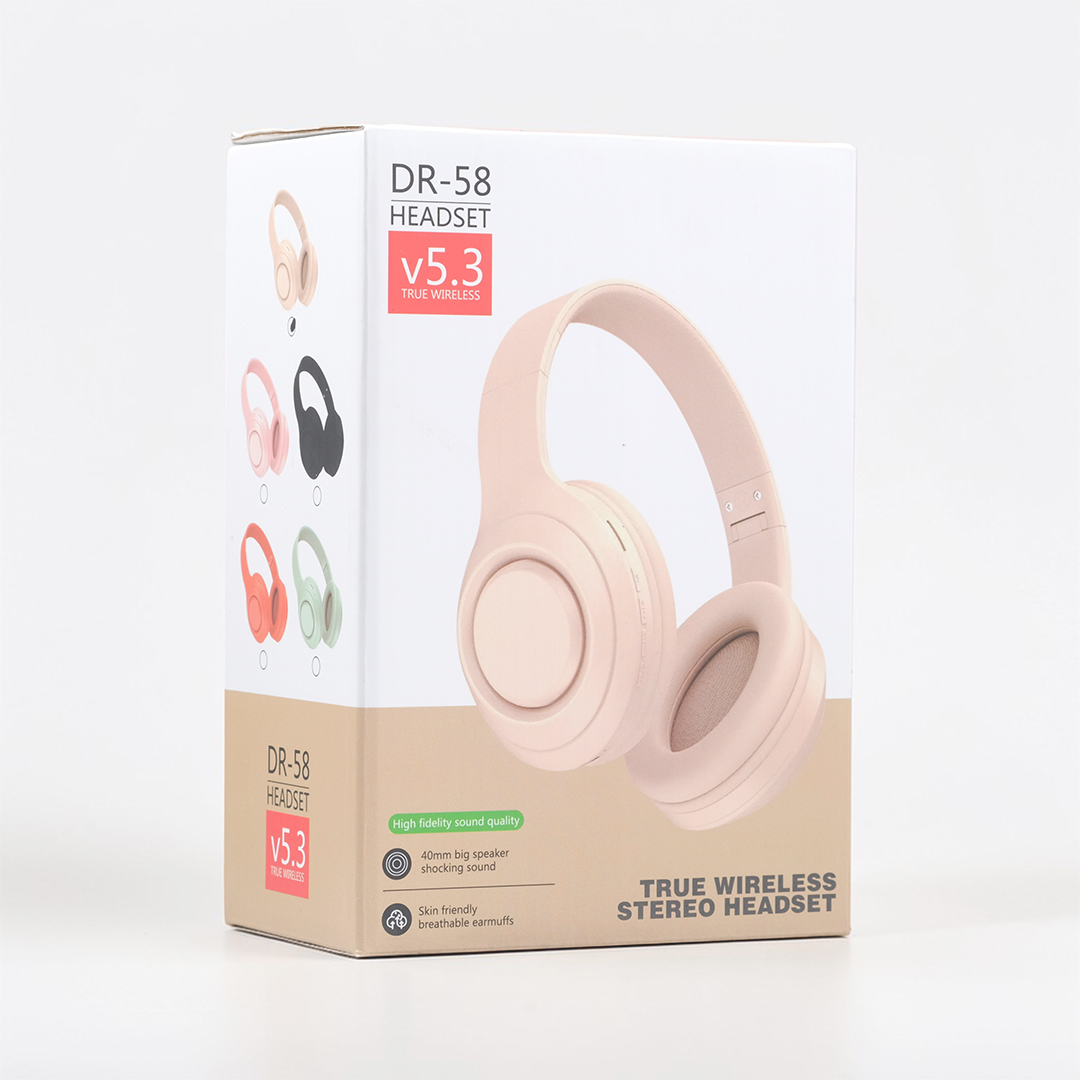 NEWSNR Headphone Bluetooth 5.1 Noise Reduction TF AUX Foldable 150mAh - DR-58 Gambar produk NEWSNR Headphone Bluetooth 5.1 Noise Reduction TF AUX Foldable 150mAh - DR-58