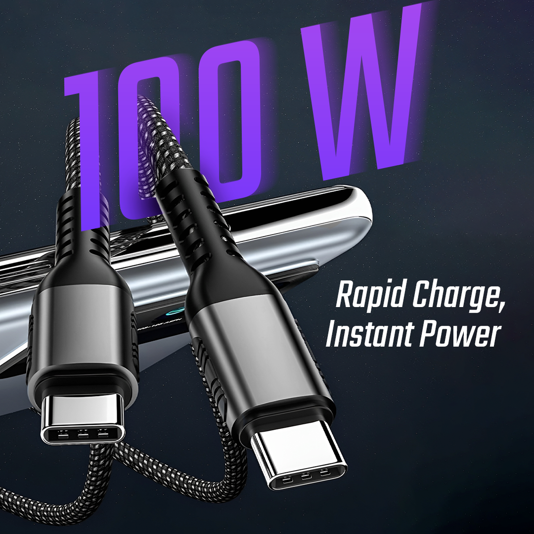 Gambar produk Januel Kabel Data USB Type C Multifungsi Fast Charging Braided 100W 2M - Jn54