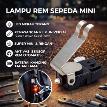 Gambar produk Lampu Rem Sepeda Mini LED Waterproof CR1025 Battery