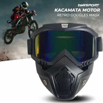 TaffSPORT BOLLFO Kacamata Goggles Mask Motor Retro Windproof - MT-04