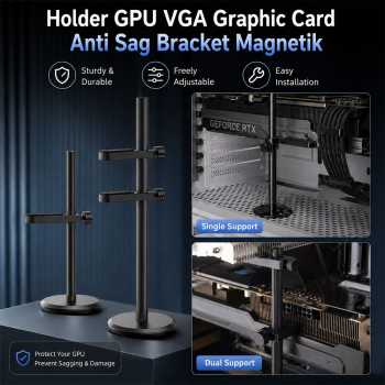 Coolcirc Holder GPU VGA Graphic Card Anti Sag Bracket Magnetik - GX120