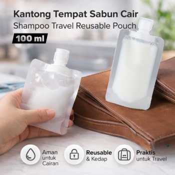 Gambar produk SYCA Kantong Tempat Sabun Cair Shampoo Travel Reusable Pouch 100ml - Z21