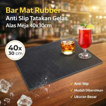 One Two Cups Bar Mat Rubber Anti Slip Tatakan Gelas Alas Meja - TY3