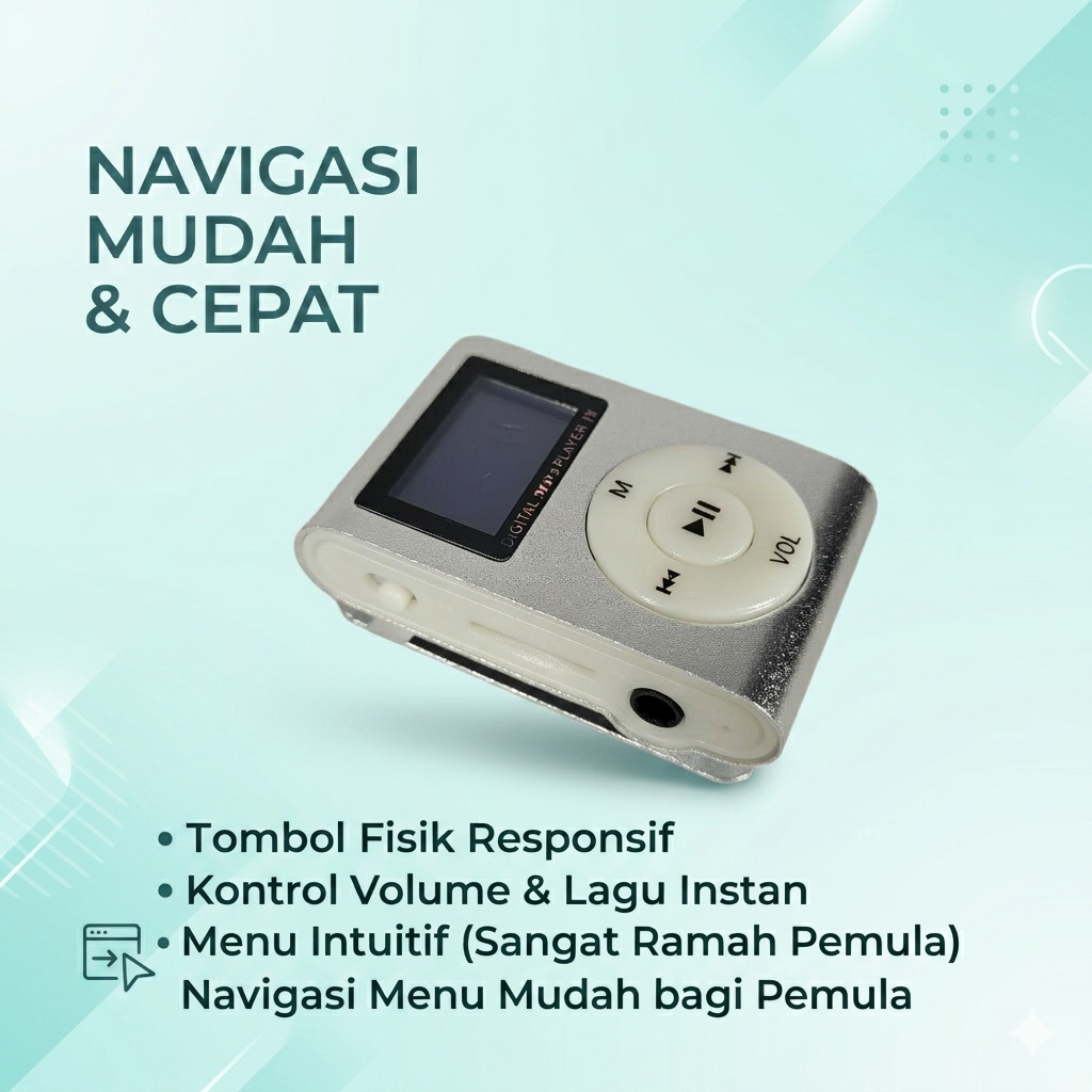 ZUCZUG Pod MP3 Player Mini TF Card dengan Klip dan Layar LCD - ZC10 Gambar produk ZUCZUG Pod MP3 Player Mini TF Card dengan Klip dan Layar LCD - ZC10 - 5