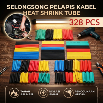 Taffware Selongsong Pelapis Kabel Insulasi Heat Shrink Tube 328 PCS - DHS3