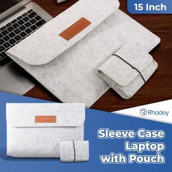 Rhodey Sleeve Case Laptop Macbook Felt with Pouch - AK01