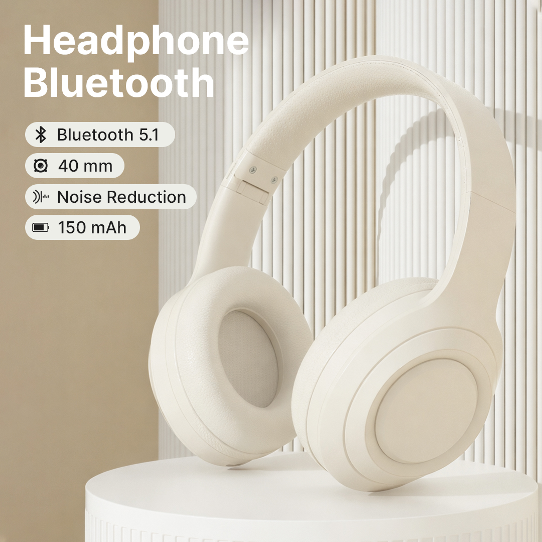 NEWSNR Headphone Bluetooth 5.1 Noise Reduction TF AUX Foldable 150mAh - DR-58 Gambar produk NEWSNR Headphone Bluetooth 5.1 Noise Reduction TF AUX Foldable 150mAh - DR-58
