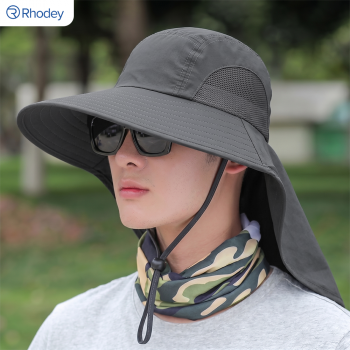 Rhodey Topi Rimba Hiking Outdoor Anti UV Waterproof Boonie Hat Nilon - BH031