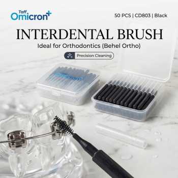 TaffOmicron Interdental Brush Pembersih Sela Gigi Behel Ortho 50 PCS - CD803