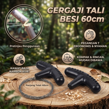 Gmarty Gergaji Tali Portable Manual Hand Steel Rope Chainsaw 60cm - GM31