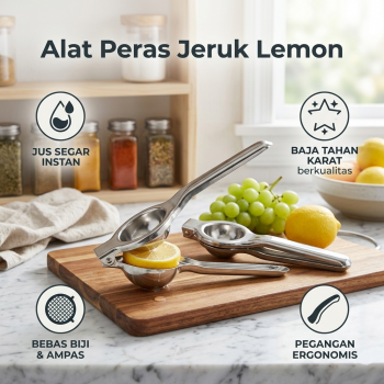 Gambar produk Jinmeiqi Alat Peras Jeruk Lemon Manual Stainless Steel Citrus Squeezer - JQ005