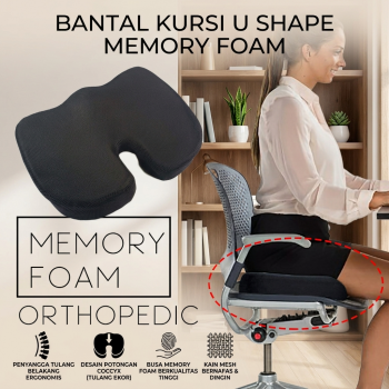 TIENDA Bantal Duduk Alas Kursi Kantor Orthopedic Seat Cushion U Shaped - TD18