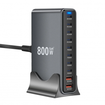 Gambar produk Taffware Charger Station Fast Charging USB Type C GaN3 10 Port 800W - YMX-800W