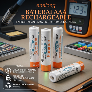 Gambar produk Enelong Baterai Rechargeable Battery AAA Ni-MH 1.2V 900mAh 4 PCS - HR4