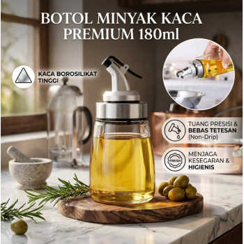 Gambar produk Aihogard Botol Minyak Saos Serbaguna Kaca 180 ml - CW192