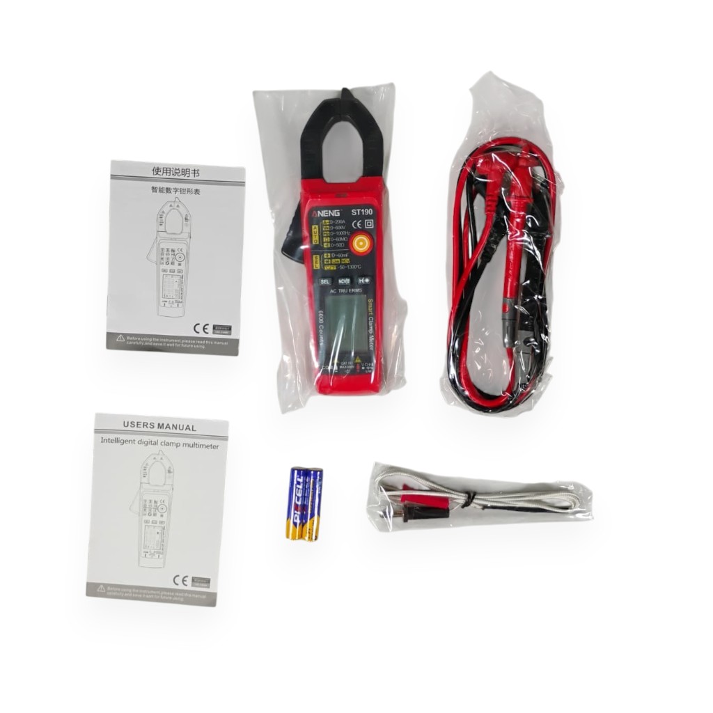 Gambar produk ANENG Digital Multimeter Tang Ampere Voltage NCV Tester Clamp - ST190